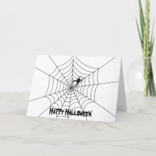 Spider Web Halloween Wenskaart- Blank Kaart