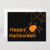 Spider Web Happy Halloween Briefkaart (Voorkant / Achterkant)