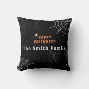 Spider Web Happy Halloween Familie Gepersonaliseer Kussen