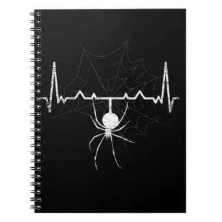 Spider Web Heartbeat Cobweb Spider Gift Notitieboek