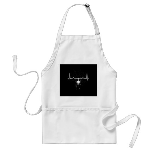 Spider Web Heartbeat Cobweb Spider Gift Standaard Schort (Voorkant)