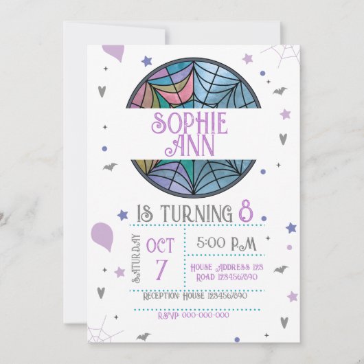 Spider Web Invitation Kaart (Voorkant)