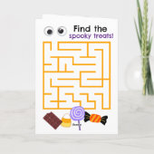 Spider Web Maze Halloween Kaart (Achterkant)