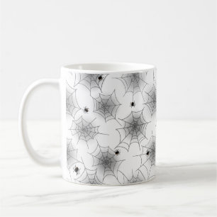 Spider Web Mug d'Halloween noir et blanc