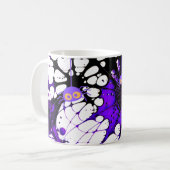Spider Web Mug d'Halloween noir et violet (Devant gauche)