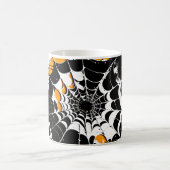 Spider Web Orange et Black Enk Splatter Mug (Centre)