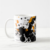 Spider Web Orange et Black Enk Splatter Mug (Gauche)