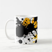 Spider Web Orange et Black Halloween Mug (Gauche)