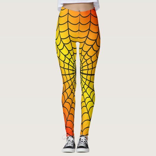 Spider Web Pattern ~ Fire Pattern ~ Leggings (Voorkant)