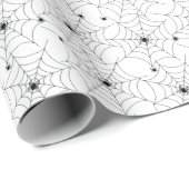 Spider Web Pattern op White Wrapping Paper Cadeaupapier (Rol Hoek)