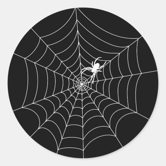 Spider Web Ronde Sticker (Voorkant)