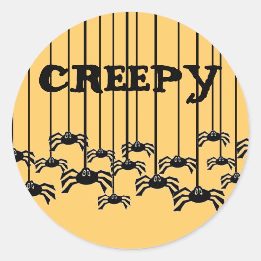 Spider Web Ronde Sticker (Voorkant)