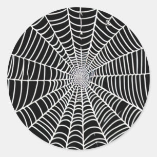 Spider Web Ronde Sticker