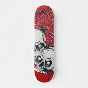 Spider Web Skull Skateboard