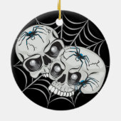 Spider Web Skulls Keramisch Ornament (Achterkant)