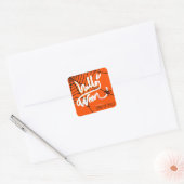  Spider web Trick or treat Halloween Vierkante Sticker (Envelop)