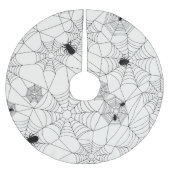 Spider Webs Halloween Pattern Kerstboom Rok (Voorkant)