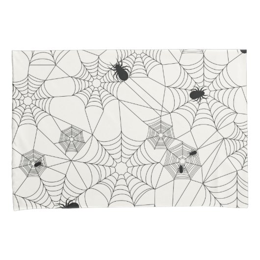 Spider Webs Halloween Pattern Kussensloop (Voorkant-Rechts)