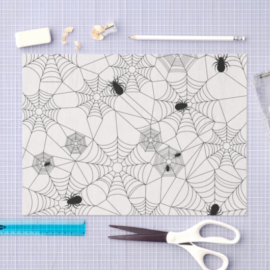 Spider Webs Halloween Pattern Tissuepapier (Craft)