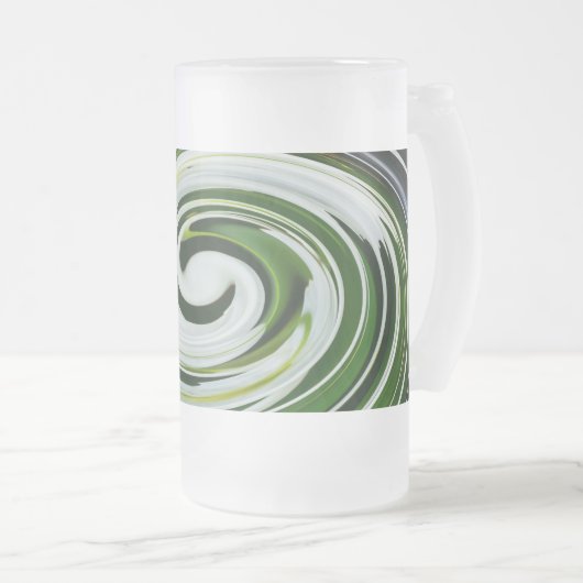 SpiderLily Twist Frosted Glass Beer Mug (Devant droit)