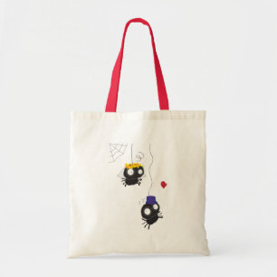 Spiders bruiloft tote bag