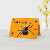 Spiders Halloween Kaart (Gele Bloem)