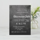 Spiders Halloween Party Invitation Kaart (Staand voorkant)