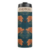 Spiders & Lelies Spooky Halloween Naam Thermosbeker (Voorkant)