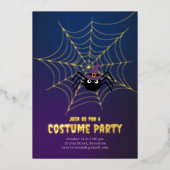 Spider's Web Halloween Folie Feestdagenkaart (Voorkant)