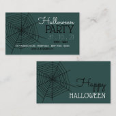 Spider's Web, Halloween Party Ticket Invitation (Devant / Derrière)