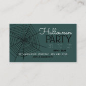 Spider's Web, Halloween Party Ticket Invitation (Devant)