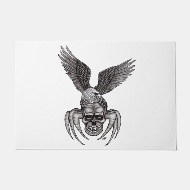 Spiderskull met Eagle Deurmat (Voorkant)
