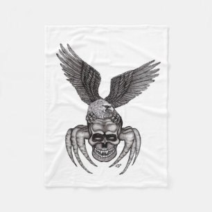 Spiderskull met Eagle in Tattoo-stijl Fleece Deken