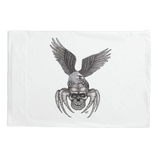 Spiderskull met Eagle Kussensloop (Achterkant)