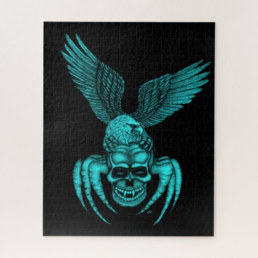 Spiderskull met Eagle Legpuzzel (Verticaal)
