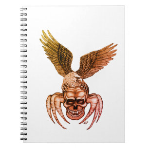 Spiderskull met Eagle Notitieboek
