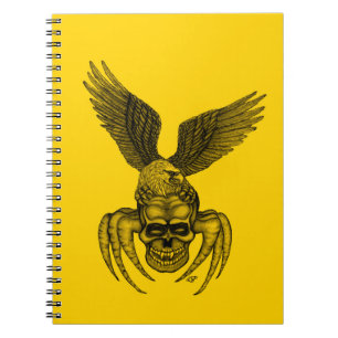 Spiderskull met Eagle Notitieboek