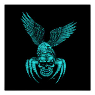 Spiderskull met Eagle Perfect Poster