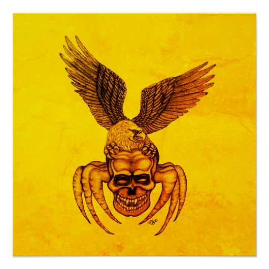 Spiderskull met Eagle Perfect Poster (Voorkant)