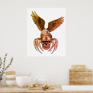 Spiderskull met Eagle Poster