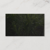 Spiderweb bedekt met dauw in de ochtend visitekaartje (Achterkant)