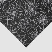 Spiderweb Black en White Halloween Tissuepapier (Detail)