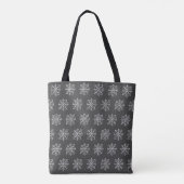 Spiderweb Canvas tas (donkergrijs en wit) (Achterkant)