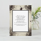 -Spiderweb Chalkboard Halloween-partij Kaart (Staand voorkant)