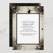 -Spiderweb Chalkboard Halloween-partij Kaart (Voorkant / Achterkant)