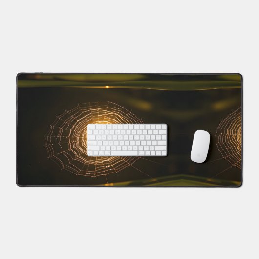 Spiderweb couvert de mâchoires au lever du soleil (Clavier et souris)