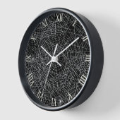 Spiderweb Dark esthétique Horloge murale (Angle)