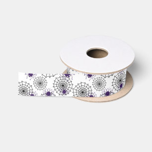 Spiderweb en Paarse Spiders Halloween White Patter Lint