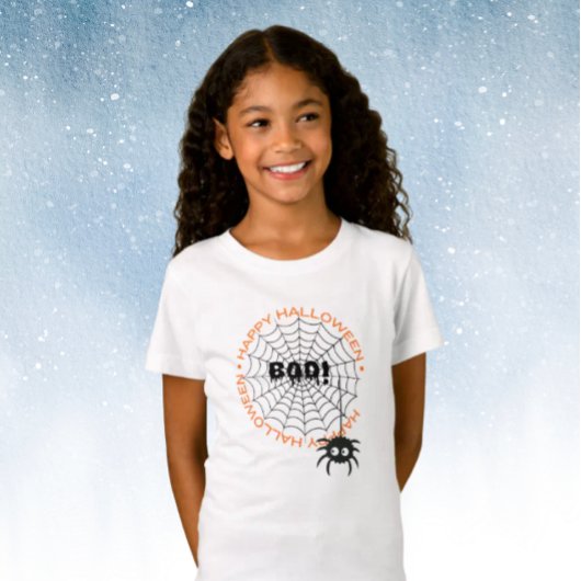 Spiderweb en vriendelijke spin t-shirt