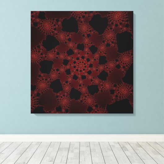 Spiderweb Fractal Canvas Afdruk (Insitu (Houten vloer))